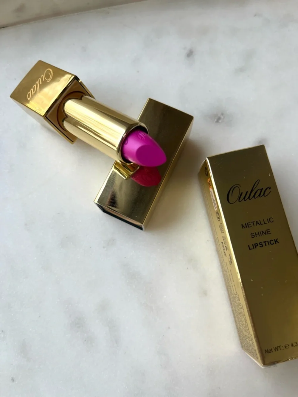 OULAC Metallic Shine Lipstick, Pink, Velocity (15)